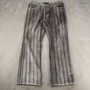 Vintage Versace Jeans Couture Corduroy Pants Mens 38x52 Gray Bootcut Striped